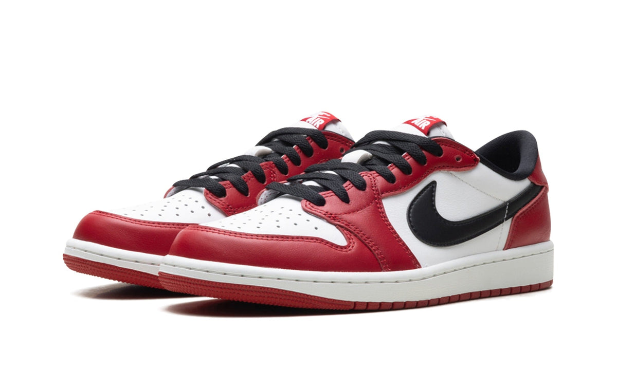 Air Jordan 1 Low Sneakers – Red, White & Black