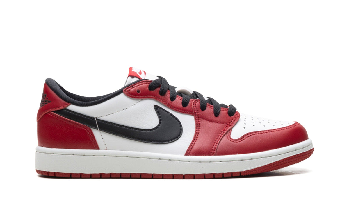 Air Jordan 1 Low Sneakers – Red, White & Black