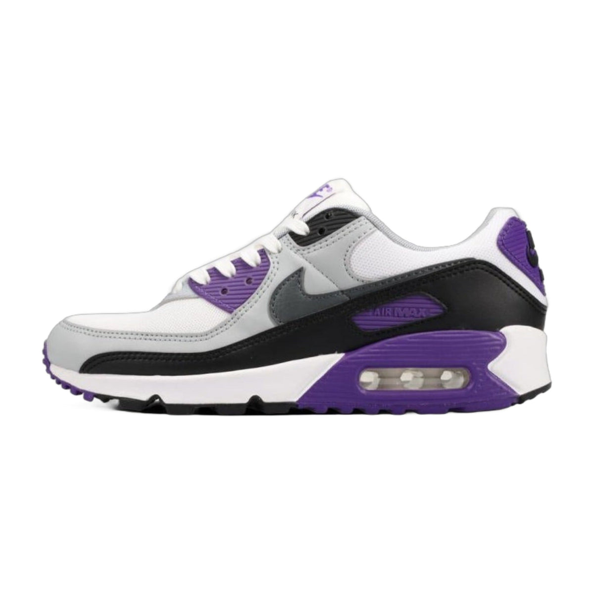 Nike Air Max 90 Sneakers – White, Grey & Purple